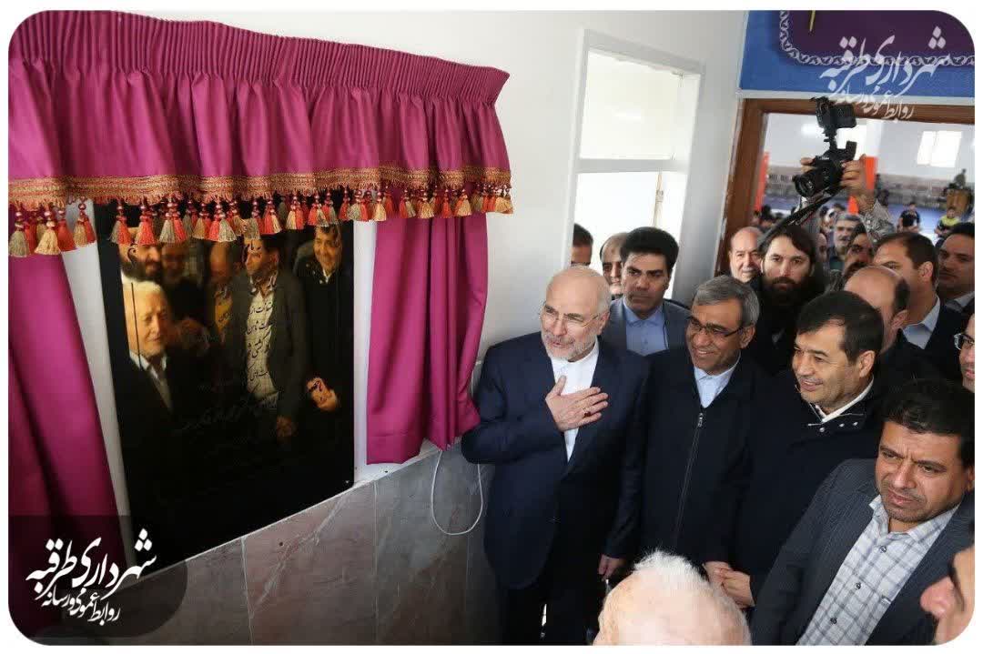 خانه کشتی شهر طرقبه با حضور رئیس مجلس، وزیر ورزش و مسئولان استان و شهرستان افتتاح شد